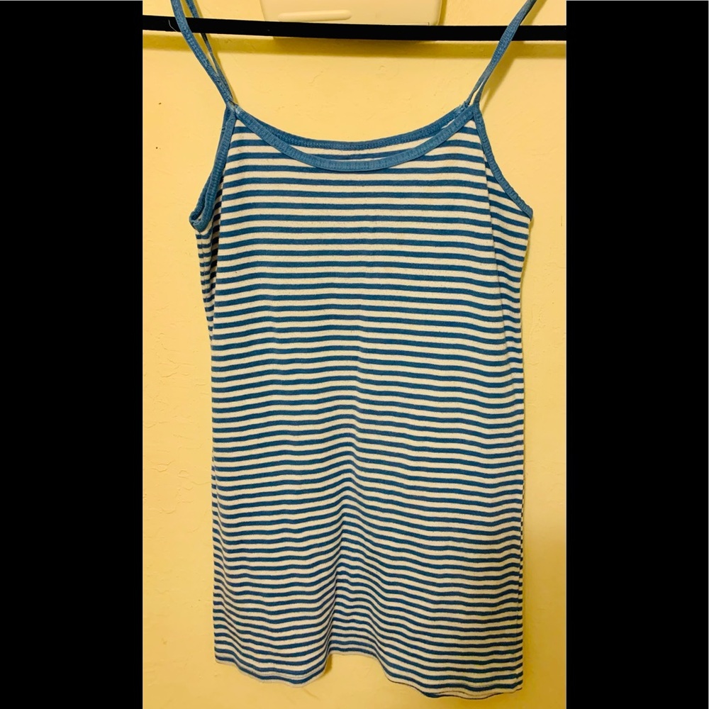 Michael Stars light blue stripe supination tank one size